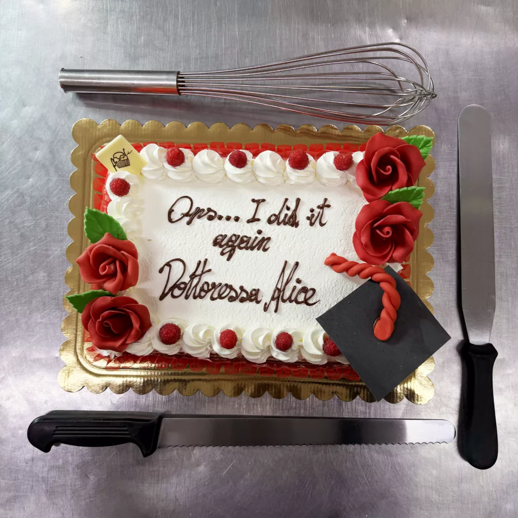 Torta Personalizzata Laurea rettangolare oops